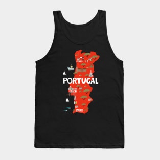 Portugal Illustrated Map Tank Top